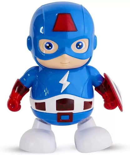 Dancing Superhero Captain America Action Figure , Lights and Music, Interactive Toy