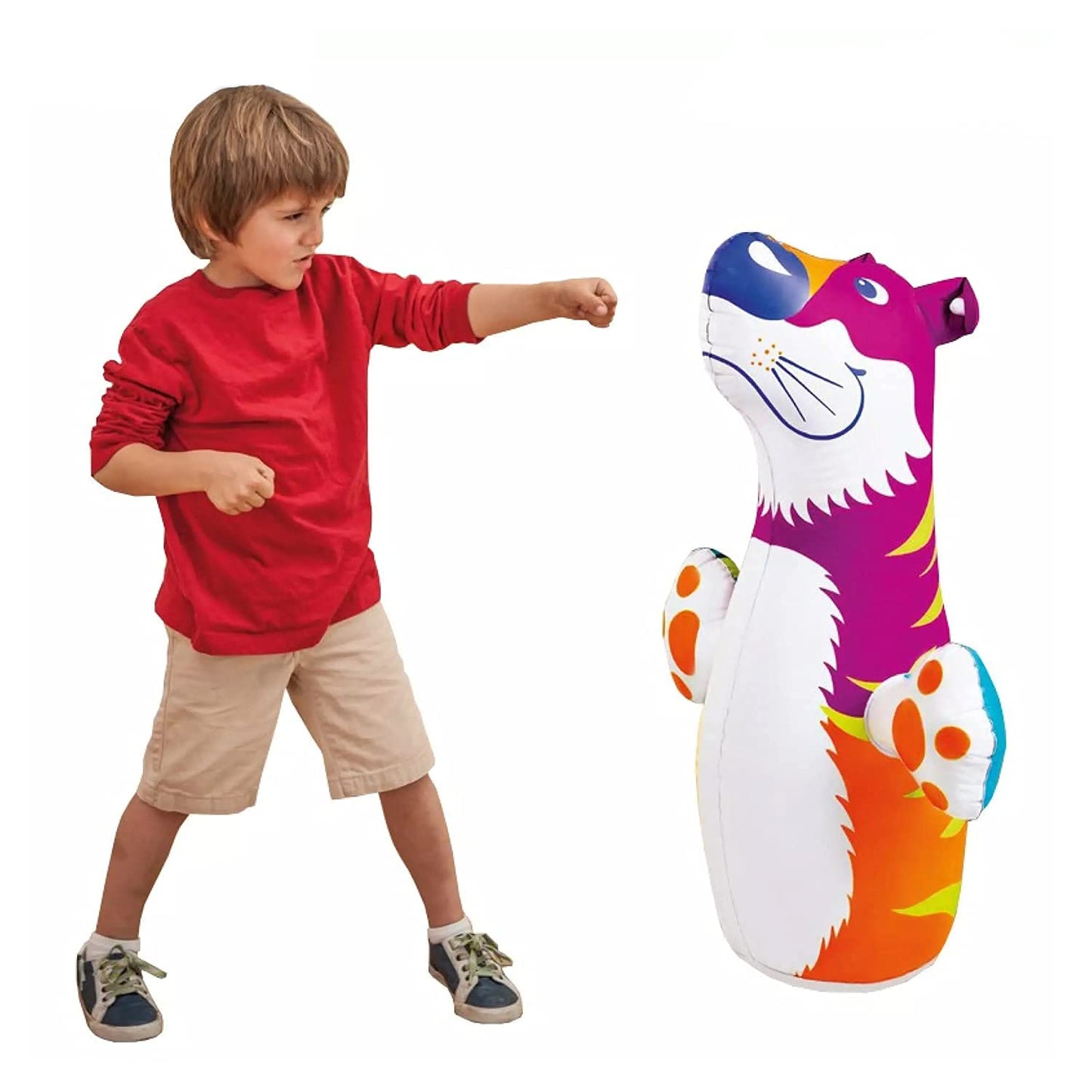 Intex Dog Punching Bag for Kids 3D Inflatable PVC Toy