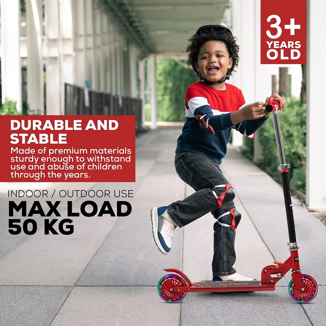 Ultron Skate Scooter for Kids, 2 Wheel Kids Scooter with 4 Height Adjustment