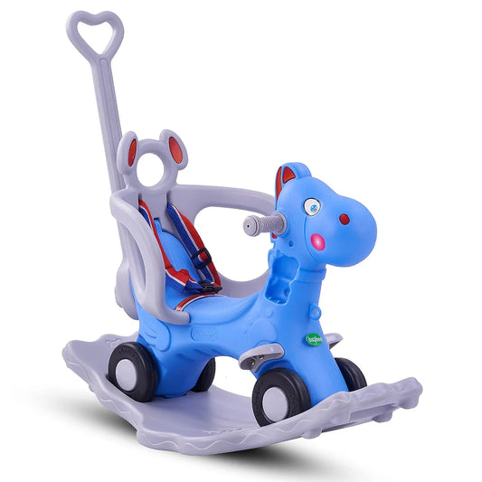 3 in 1 Horse Rider For Kids Riders Toys for 1-3 Years Kids With Musical (Blue)