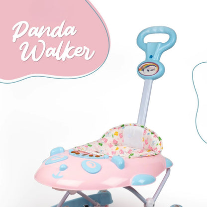 Panda Bravo Baby Walker (06-15) Months Comes With Legs Rest & Music- Pink
