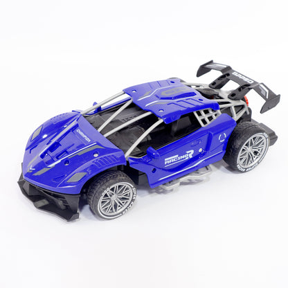 Turbo Smoke-Enabled Sports Racing Car: Safe, Fast, and Full of Thrills! Blue Colour