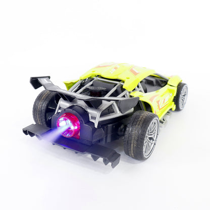 Turbo Smoke-Enabled Sports Racing Car: Safe, Fast, and Full of Thrills! Green Colour