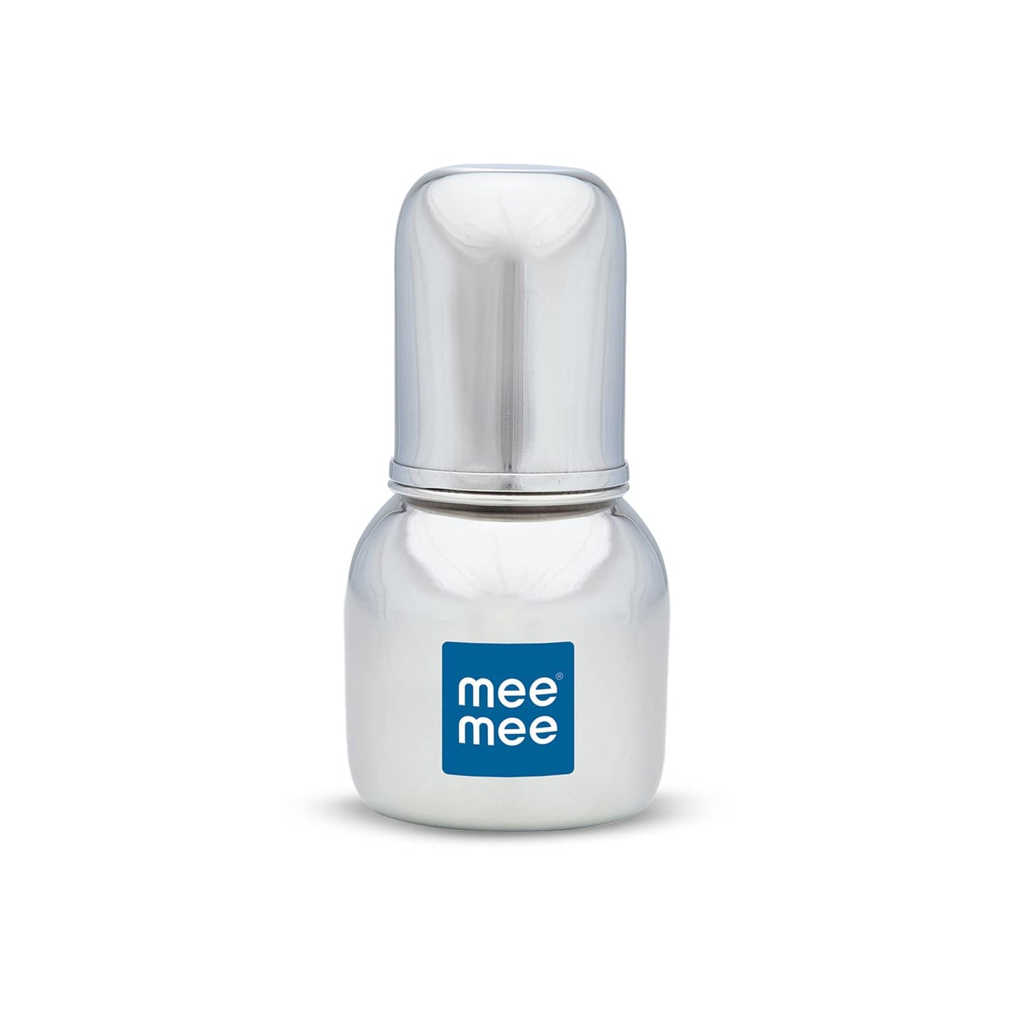 Mee Mee Premium Steel Feeding Bottle (120 ml), Silver