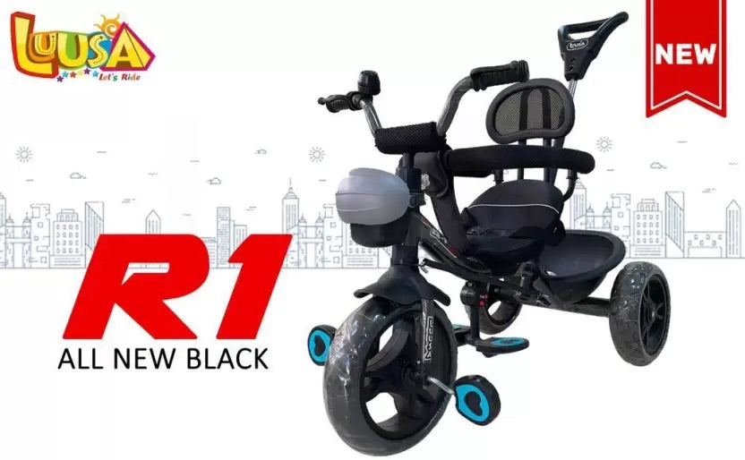 Luusa R1 Tricycle For Kids 3 In 1 Baby Tricycle For 1 - 4 Years Kids Carrying Capacity Upto 30kgs (Blue)