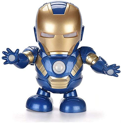 Dance Hero Iron Man Dancing And Musical Robot Toy With Pop-Up Helmet With Amazing Dancing Moves