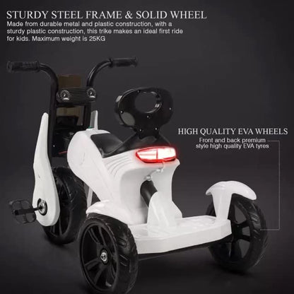 Panda N-Torque Tricycle For Kids of Age (2-5 years) Best Baby Cycle With Light & Music White