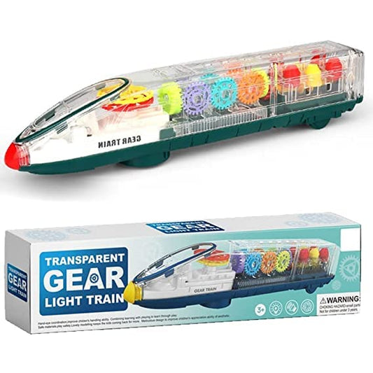 Gear Transparent Train With Music And Lights - Multicolor