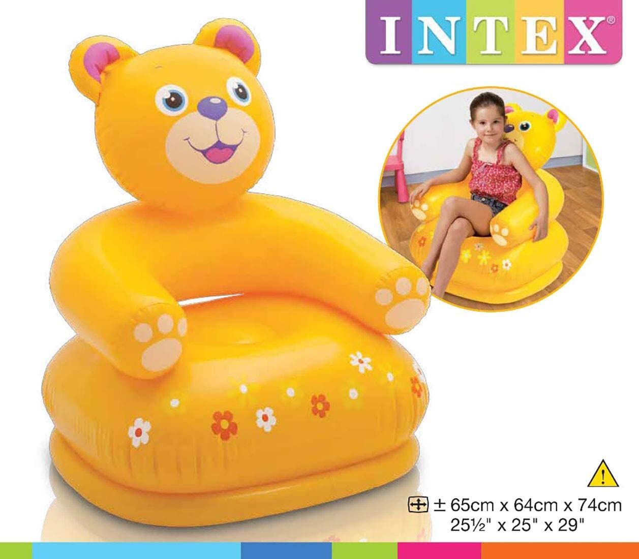 Intex Teddy Inflatable Chair For kids 2-8 Years For Both Boys And Girls