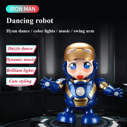 Dance Hero Iron Man Dancing And Musical Robot Toy With Pop-Up Helmet With Amazing Dancing Moves