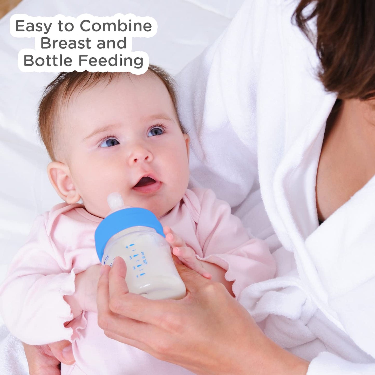 Mee Mee Eazy Flo Premium Baby Feeding Bottle (Blue, 250 ml- Single Pack)
