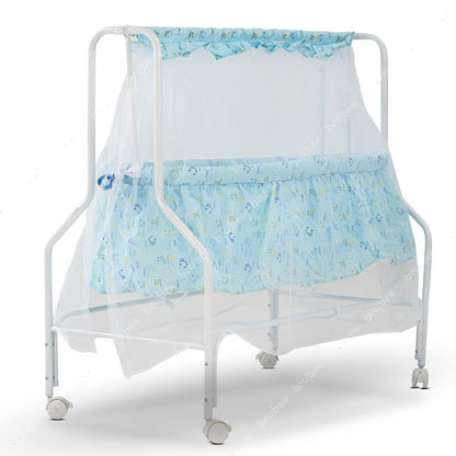 BAYBEE Enchant Baby Swing Cradle for Baby with Mosquito Net for 0 to 12 Month Boys Girls (Sky Blue)