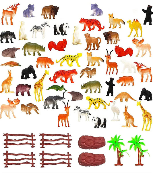 Animal Kingdom Set Of 31 PCS Farm Animals Toys & Wild Animals Toys