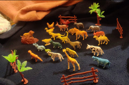 Animal Kingdom Set Of 31 PCS Farm Animals Toys & Wild Animals Toys