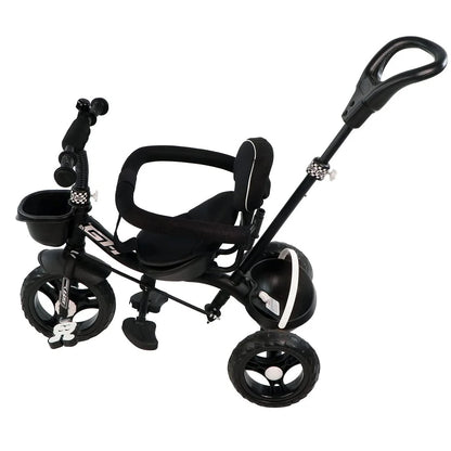 Luusa GT-1 Tricycle For Kids Plug N Play baby Cycle With Parent Handle Black