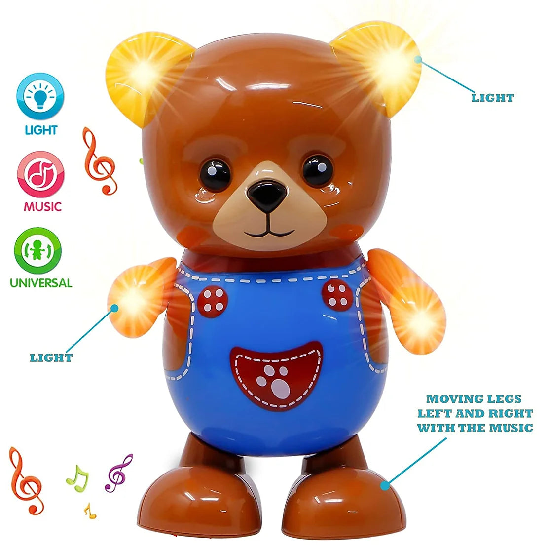 Poppins Brand  Musical Dancing Bear With Music And Flashing Lights