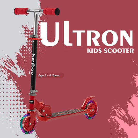 Ultron Skate Scooter for Kids, 2 Wheel Kids Scooter with 4 Height Adjustment