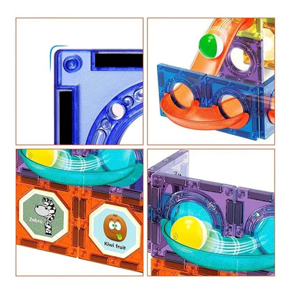 Light Magnetic Blocks with 3D Pipes Education Toy (49)PCS