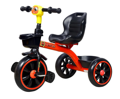 Luusa Nitro 250 TRICYCLE: A Fun and Sturdy Metal Baby Cycle with Cartoon Charm Red