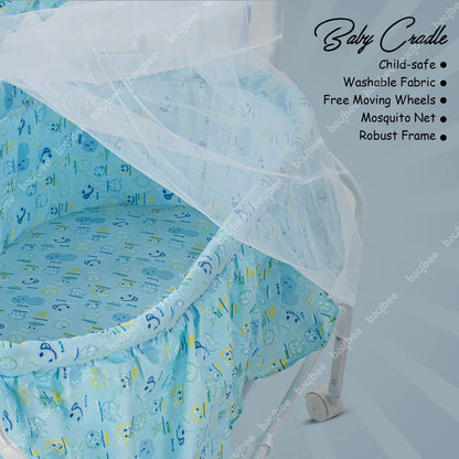 BAYBEE Enchant Baby Swing Cradle for Baby with Mosquito Net for 0 to 12 Month Boys Girls (Sky Blue)