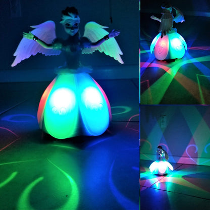 Dancing Fashion Girl Robot Musical 360 Degree Rotating with Lights and Music