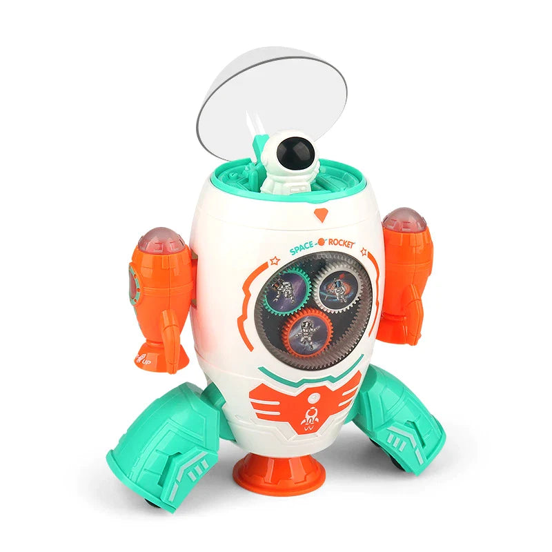 Astronaut Dancing Musical Robot Toys For Kids With Flashing Lights And Pop-Up Helmet