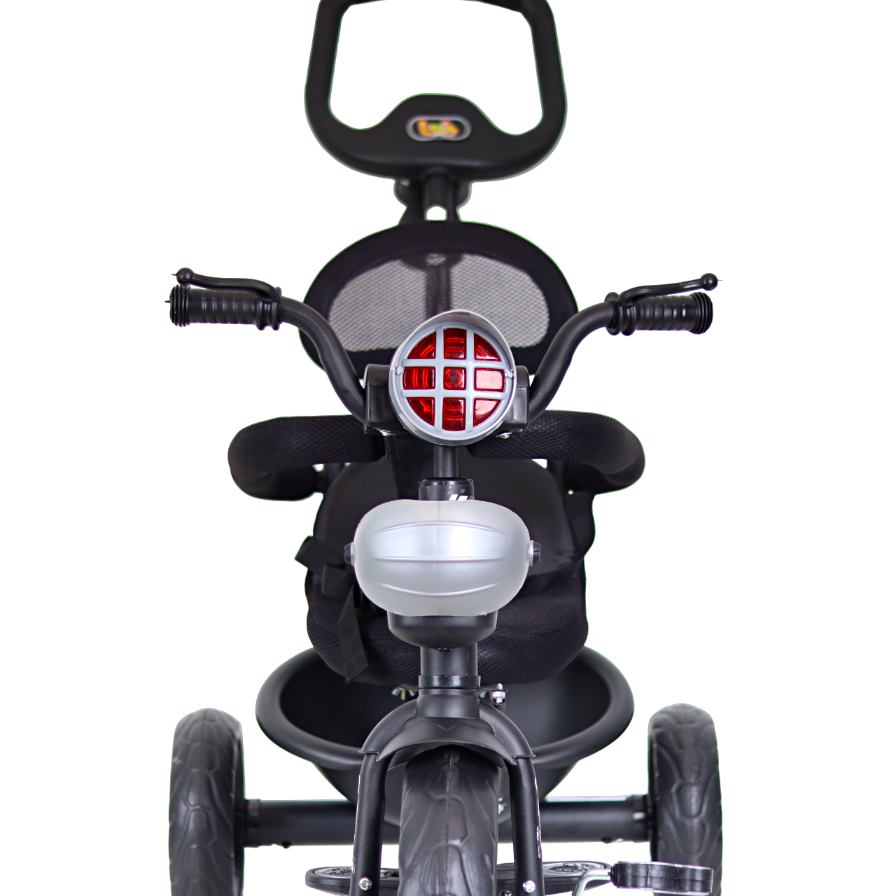 Luusa R9 Power Musical Tricycle for Kids - Hoodless Version Of Baby Cycle-Black