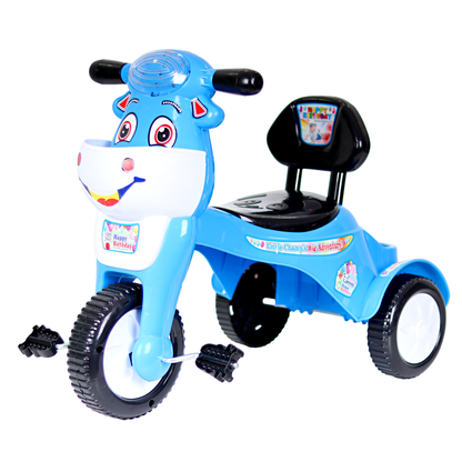 Panda Happy Birthday Musical Tricycle Ride-on For Boys and Girls(Blue)