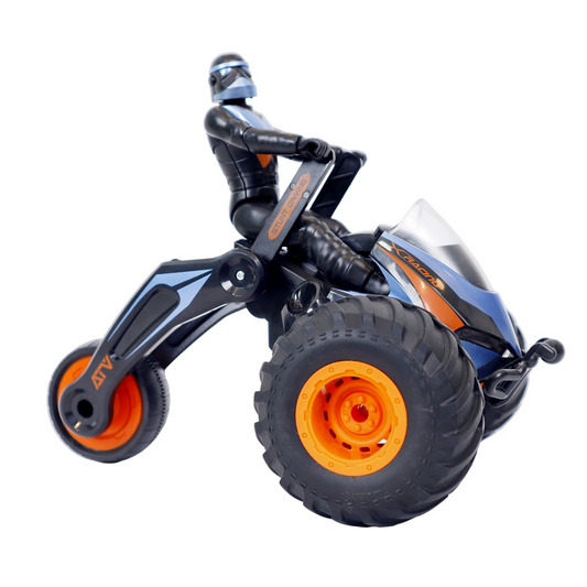 2.4 Ghz Stunt Racing Remote Control ATV Racing Model Bike Orange