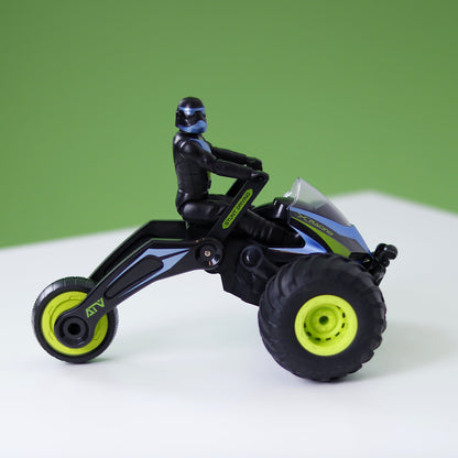 2.4 Ghz Stunt Racing Remote Control Car ATV Racing Model Bike Green