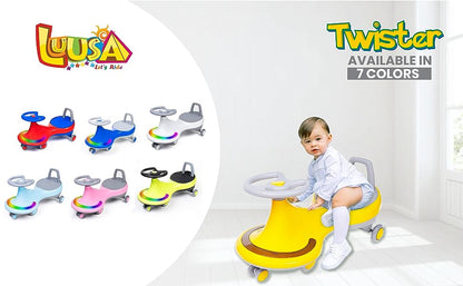Luusa Twister Backlight Magic Car : The Ultimate Ride-On Toy for Kids Aged 2-8 Years with Music and Lights