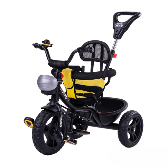 Luusa R1 Tricycle For Kids 3 In 1 Baby Tricycle For 1 - 4 Years Kids Carrying Capacity Upto 30kgs (Yellow)