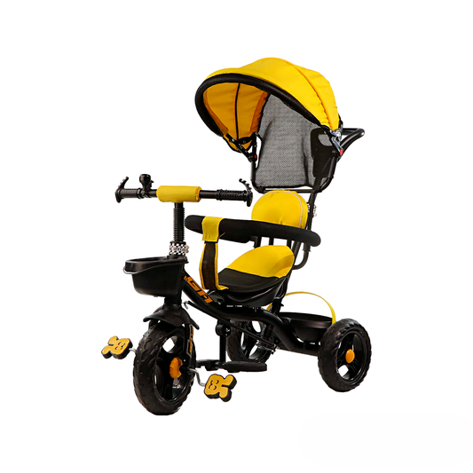 Luusa GT 500 Hooded Tricycle for kids Plug N Play Baby cycle with Parental Control yellow