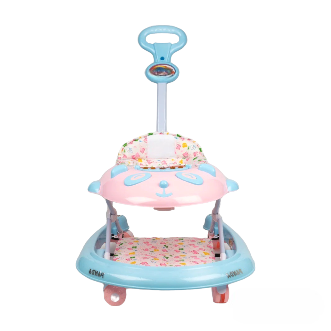 Panda Bravo Baby Walker for Kids (06-15) Months Comes With Legs Rest & Music-Ice Blue
