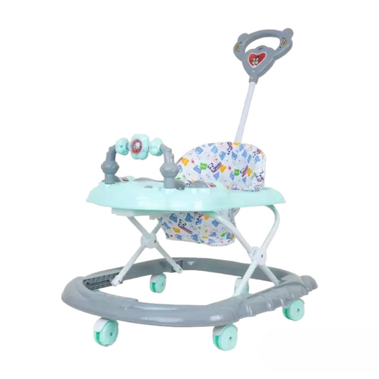 Panda 111 Musical Baby Walker With 3 Height Adjustment for 6-15 Months Baby(Green & Gray)