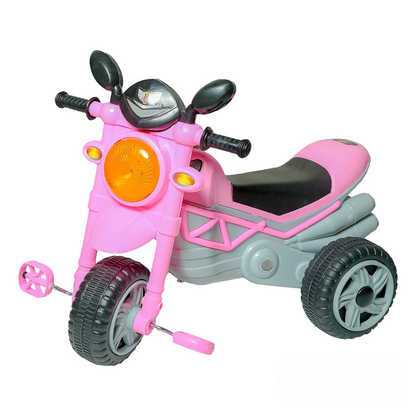 Rainbow's Bullet Tricycle With Music And Light Baby Rideon Bike(Pink)