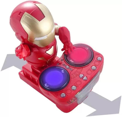 DJ Dancing Hero Iron Man With Music Light Dance Robot
