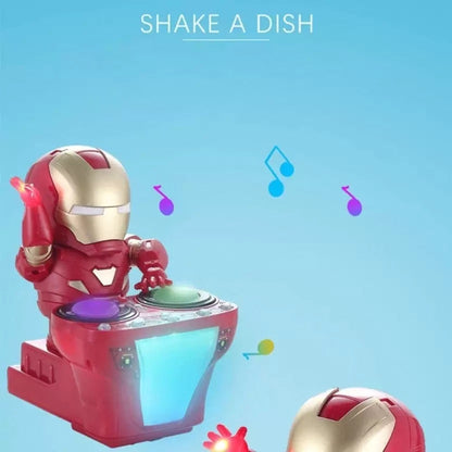 DJ Dancing Hero Iron Man With Music Light Dance Robot