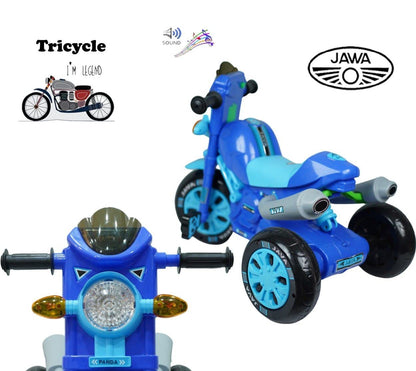 Panda Java Baby Tricycle And kids CycleRide-On Bikes With Music And Lights (Blue)