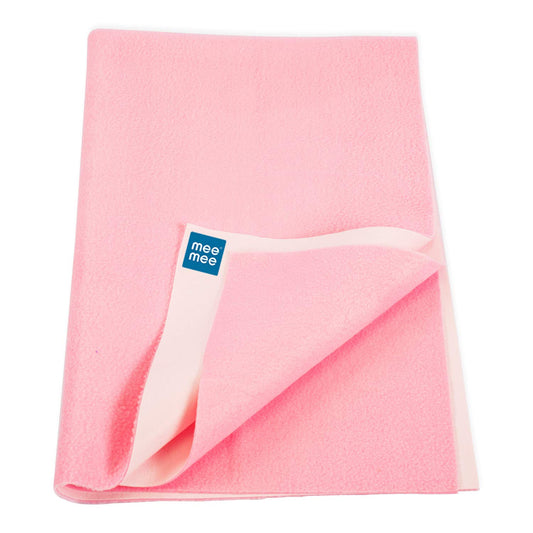 Mee Mee Reusable Water Proof/Extra Absorbent Cotton Mat(Pink, Mediu