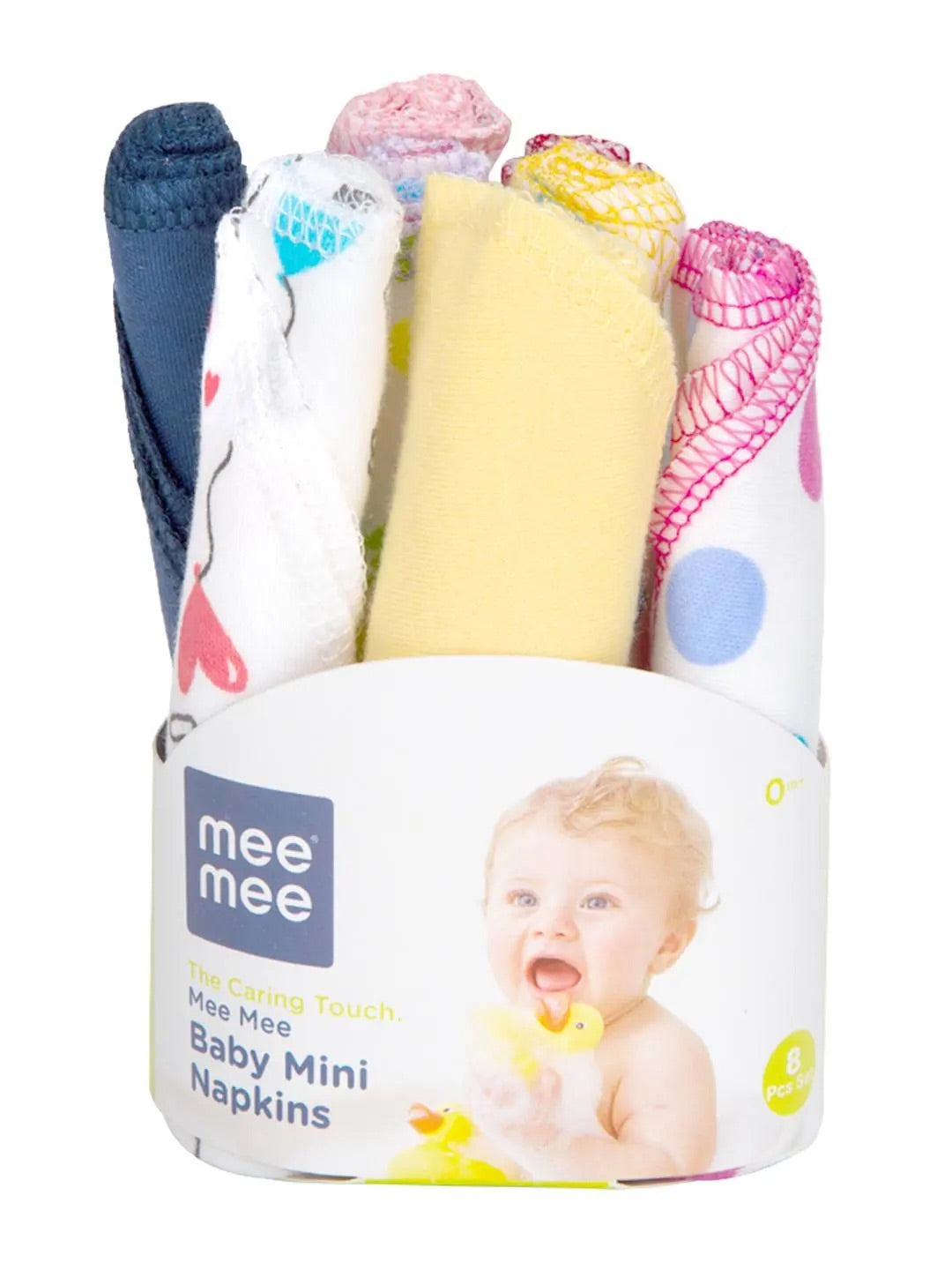 Mee Mee Baby Mini Napkins (Assorted) Set Of 8