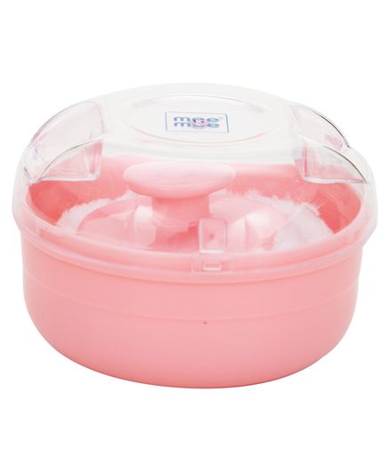 Mee Mee Premium Powder Puff With Case -Pink