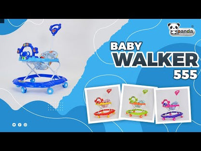 Panda 555 Baby Walker: Height-Adjustable Musical Walker For Kids-Violet